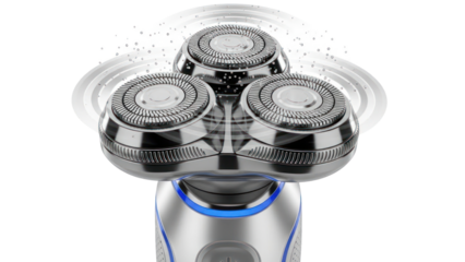 Electric Shaver Rotary Head, Isolated on Transparent Background