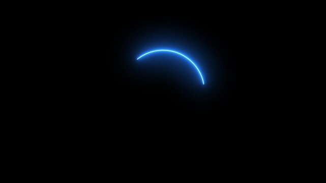 Abstract neon loading icon 4k video. loading circle bar, Animated of circle loading icon, Glowing Animated Loading Progress Bar, Wheel loading concept icon, loading circle icon on black background
