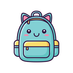 Adorable Cartoon Backpack with Cat Face Design