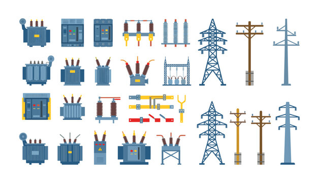 Electricity distribution grid power transmission equipment collection