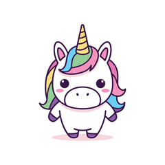 Fototapeta premium Adorable Cartoon Unicorn Illustration