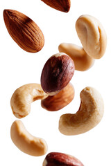 Mixed nuts in mid-air