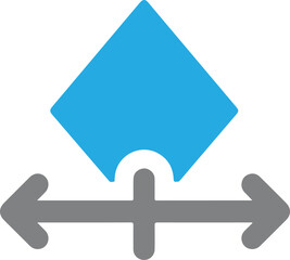 Blue Decision Node Diamond Flat Vector for Flowchart Logic, business process mapping, software logic diagrams.