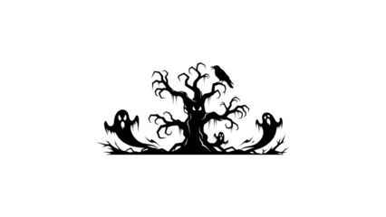 A serene and peaceful botanical illustration of blooming flowers in a lush green environment