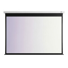 Blank projector screen ready for presentation isolated on transparent background