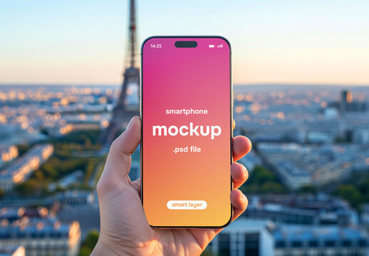 Travel concept smartphone mockup