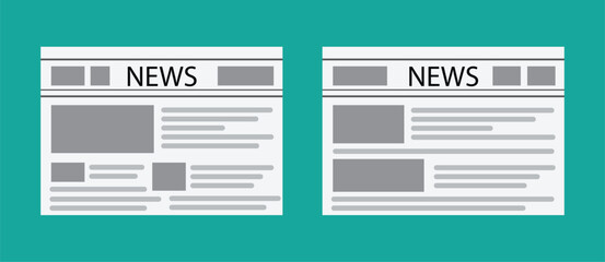 News Paper Layout Design Vector Illustration