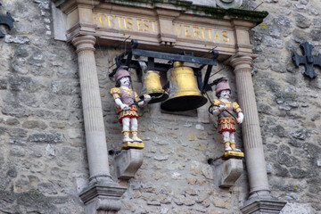 Quarterboys: the two mechanical figures in Roman costumes seen below the clock. They strike the bells with their axes every fifteen minutes.