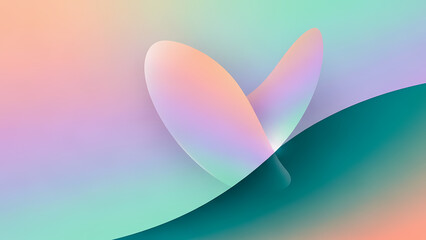 Abstract pizza slice illustration with vibrant red and yellow gradient