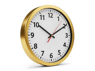 Golden Clock Face Time Indicator Analogue Design