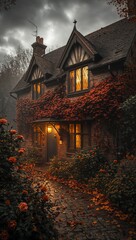 Fototapeta premium An old English cottage