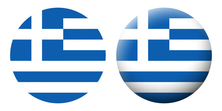Vector illustration of Greece flag set on transparent background