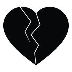 broken heart vector icon