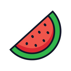 watermelon slice vector icon