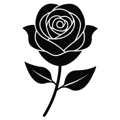 single rose vector icon