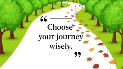 Choose Your Journey Wisely Inspiring Quote
