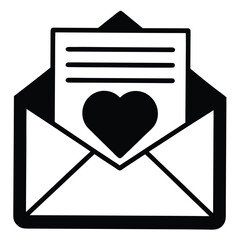 love letter vector icon