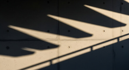 Brutalist Architecture Featuring Concrete Wall with Geometric Shadows in Contrasting Light a Study in Urban Design and Modern Aesthetic 150