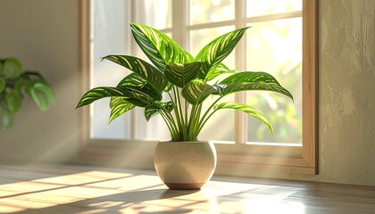 Indoor Plant in Sunlight - A Calming Home Decor Element.