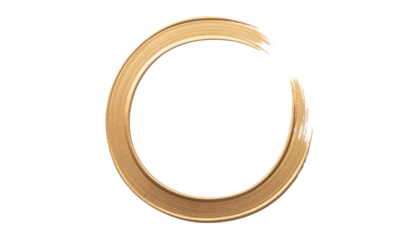 Circular form in a light brown hue isolated against a bright white background, minimalist composition high-key lighting with cutout object