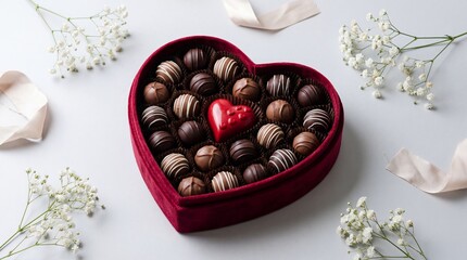 Heart-shaped box of chocolates