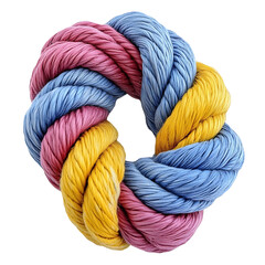Dog Toy Rope Knot Single Isolated On Transparent Background