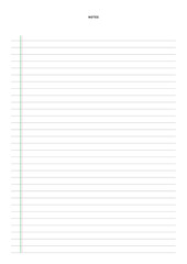 Notes Book Sheet