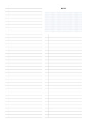 Notes Book Sheet