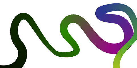 Obraz premium Abstract colorful flowing line art graphic design element with gradient shades