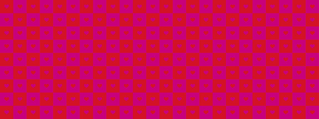 Monochrome horizontal background of heart shaped tunnel. Rainbow romantic pattern. Pink pastel colors. Seamless pattern