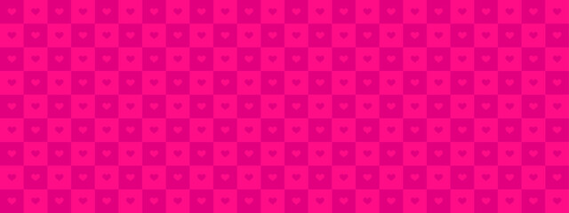 Monochrome horizontal background of heart shaped tunnel. Rainbow romantic pattern. Pink pastel colors. Seamless pattern