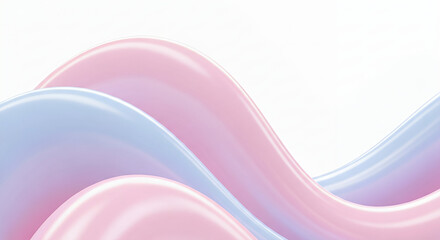The wavy lines of pink and blue hues create a smooth illustration.