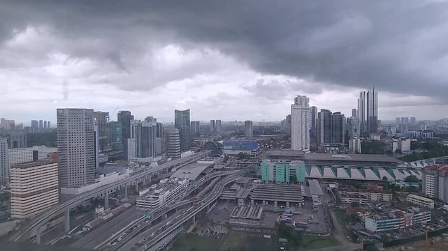 Timelapse  of Johor Bahru cityscape, Malaysia. 4K resolution quality time lapse shot.
