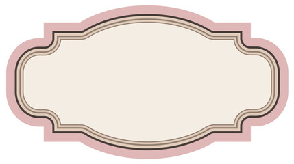 Vintage Label antique logo frame title design