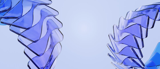 Abstract tech banner futuristic background design gradient glass glossy holographic colorful graphic crystal style creative motion movement dispersion geometric dynamic. 3d rendering