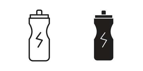Isotonic icons for web design set in black stroke and solid style. EPS10