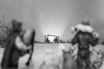 Christmas Nativity Scene. Details. Christmas season. Baby Jesus.