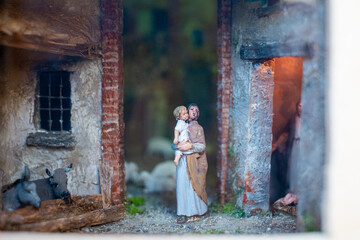 Christmas Nativity Scene. Details. Christmas season. Baby Jesus.