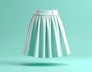 Mint Green Skirt - A Fashionable and Minimalist Wardrobe Essential.