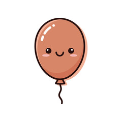 Cute Cartoon Brown Balloon Illustration
