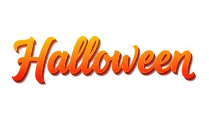 Halloween text with gradient orange effect