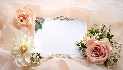 Elegant floral arrangement with blank card for personalized messages.