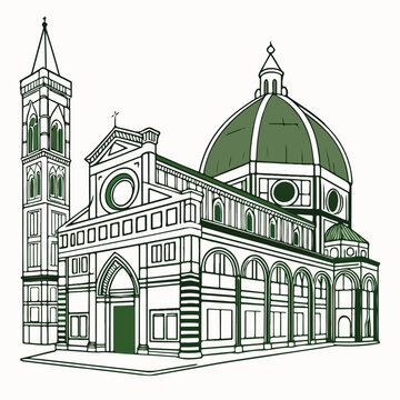 The historic Florence Cathedral is a Renaissance landmark in Tuscany, Italy, featuring a massive dome and Duomo architecture that makes this old Catholic basilica a top European travel destination