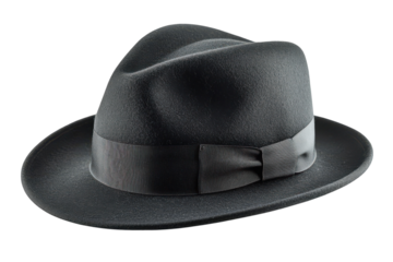 Fedora Hat with Elegant Band Stylish Men s Fashion Accessory Vintage Clothing Classic Style on transparent background