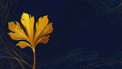 金色の植物　AI生成素材