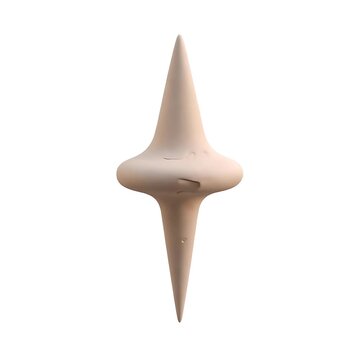 Abstract Spindle Shape - Isolated Geometric Form on White