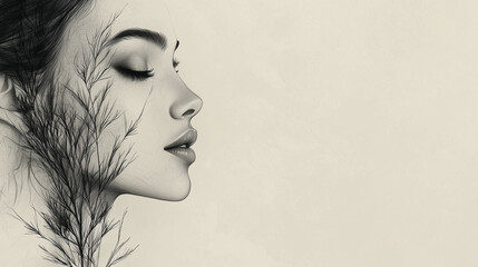 Emotional contrast concept showing happiness and sadness using minimalist line illustration style