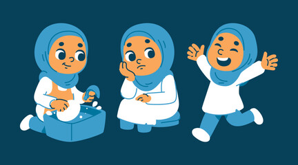 Three Stages Of A Muslim Girl's Childhood Activities