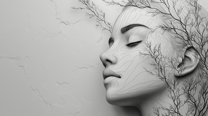 Aging man character concept shown with minimalist line illustration for emotional storytelling projects