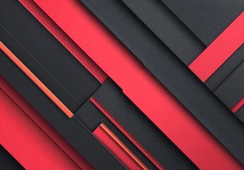 Abstract geometric design with red and black lines for modern backgrounds